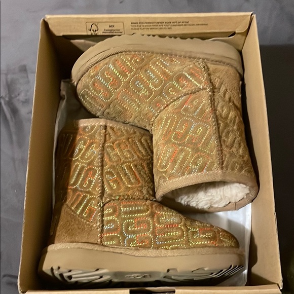 UGG Tan Quilted Boots - Picture 3 of 3